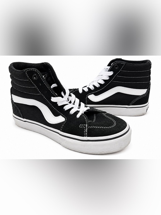 Vans Shoes - Vans Black and White High-Top Skate Sneakers